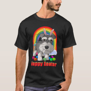 Miniature Schnauzer Happy Ostereier Bunny Dog T-Shirt