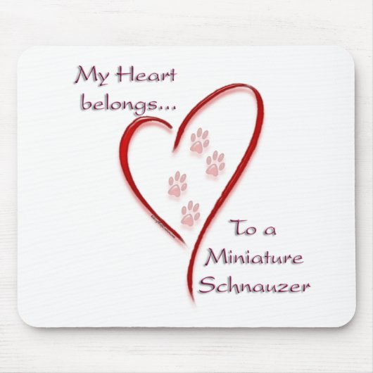 Miniature Schnauzer Heart Belongs Mousepad (Vorne)