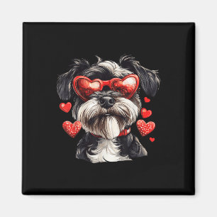 Miniature Schnauzer Heart Gles Valentinstag Dog Magnet