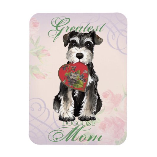 Miniature Schnauzer Heart Mama Magnet (Vertikal)