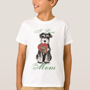 Miniature Schnauzer Heart Mama T - Shirt