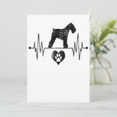Miniature Schnauzer Heartbeat Feiertagskarte (Stehend Vorderseite)