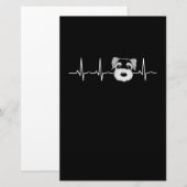 Miniature Schnauzer Heartbeat Mini Schnauzer Face Briefpapier (Vorne/Hinten)