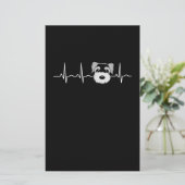 Miniature Schnauzer Heartbeat Mini Schnauzer Face Briefpapier (Stehend Vorderseite)