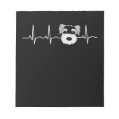 Miniature Schnauzer Heartbeat Mini Schnauzer Face Notizblock (Vorderseite)