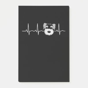 Miniature Schnauzer Heartbeat Mini Schnauzer Face Post-it Klebezettel