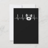 Miniature Schnauzer Heartbeat Mini Schnauzer Face RSVP Karte (Vorderseite)