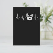 Miniature Schnauzer Heartbeat Mini Schnauzer Face RSVP Karte (Stehend Vorderseite)