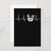 Miniature Schnauzer Heartbeat Mini Schnauzer Face RSVP Karte (Vorne/Hinten)