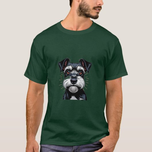 Miniature Schnauzer Hund T-Shirt (Vorderseite)