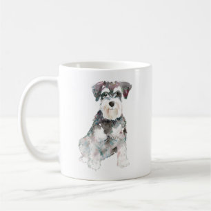 Miniature Schnauzer Hunde AquarelIllustration Kaffeetasse