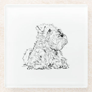 Miniature Schnauzer-Hundeillustration Glasuntersetzer