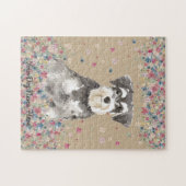 Miniature Schnauzer Hundewelpen Puzzle (Horizontal)