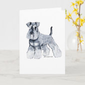 Miniature Schnauzer Karte (Gelbe Blume)