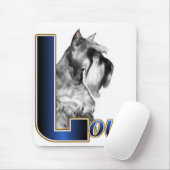 Miniature Schnauzer-LIEBE Mousepad (Mit Mouse)
