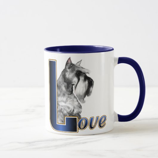 Miniature Schnauzer-LIEBE Tasse (Rechts)