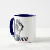 Miniature Schnauzer-LIEBE Tasse (Vorderseite Links)