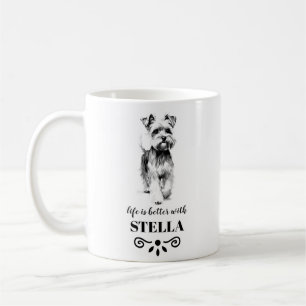 Miniature Schnauzer Life ist besser Kundenname Kaffeetasse