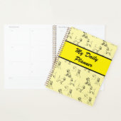 Miniature Schnauzer Line Art Muster 001 Gelb Planer (Anzeige)