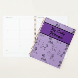 Miniature Schnauzer Line Art Muster 001 Lavender Planer