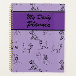 Miniature Schnauzer Line Art Muster 001 Lavender Planer