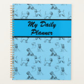 Miniature Schnauzer Line Art Muster 001 LightBlue Planer (Vorderseite)