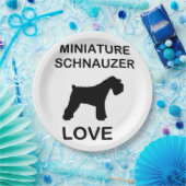 Miniature_Schnauzer love Pappteller (Party)
