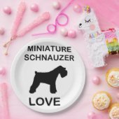 Miniature_Schnauzer love Pappteller (Party)