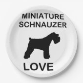Miniature_Schnauzer love Pappteller (Vorderseite)