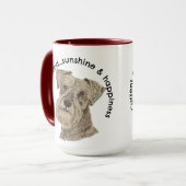 Miniature Schnauzer lustiges Zitat Watercolor Tasse (Vorderseite Links)