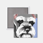 Miniature Schnauzer Magnete Magnet (Vorderseite/Rückseite)