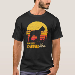 Miniature Schnauzer Mama Mama Vintag Retro Dog Wom T-Shirt