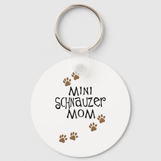 Miniature Schnauzer-Mama Schlüsselanhänger (Vorderseite)