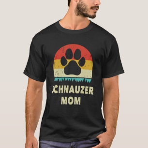 Miniature Schnauzer Mama Vintag Hunde Frauen Hund T-Shirt