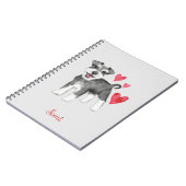 Miniature Schnauzer Mini Schnauzer Notizblock (Linke Seite)