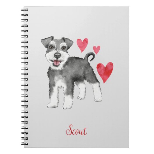 Miniature Schnauzer Mini Schnauzer Notizblock (Vorderseite)
