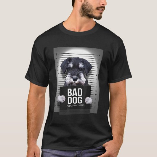 Miniature Schnauzer Mugshot Shirt (Vorderseite)
