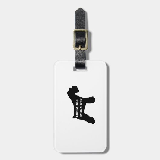 Miniature_Schnauzer name silo Gepäckanhänger (Vorderseite vertikal)