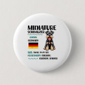 Miniature Schnauzer Origin Funny Mini Schnauzer Lo Button (Vorderseite)
