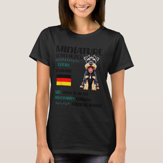 Miniature Schnauzer Origin Funny Mini Schnauzer Lo T-Shirt (Vorderseite)
