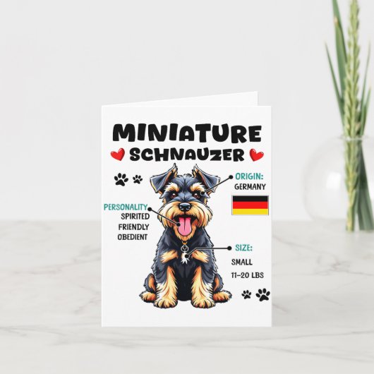 Miniature Schnauzer Owner Funny Mini Schnauzer Lov Karte (Vorderseite)