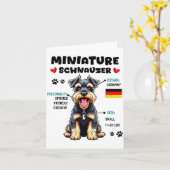 Miniature Schnauzer Owner Funny Mini Schnauzer Lov Karte (Gelbe Blume)