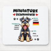 Miniature Schnauzer Owner Funny Mini Schnauzer Lov Mousepad (Vorne)
