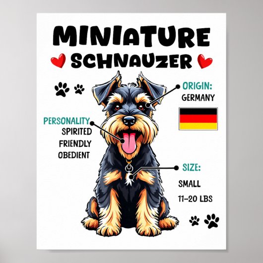 Miniature Schnauzer Owner Funny Mini Schnauzer Lov Poster (Vorne)