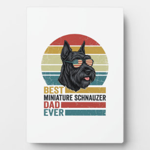 Miniature Schnauzer Papa Vintage Patriotisches T-S Fotoplatte