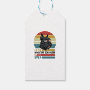 Miniature Schnauzer Papa Vintage Patriotisches T-S Geschenkanhänger