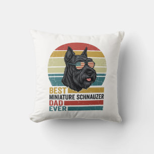 Miniature Schnauzer Papa Vintage Patriotisches T-S Kissen