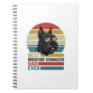 Miniature Schnauzer Papa Vintage Patriotisches T-S Notizblock