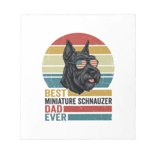 Miniature Schnauzer Papa Vintage Patriotisches T-S Notizblock