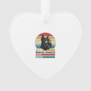 Miniature Schnauzer Papa Vintage Patriotisches T-S Ornament